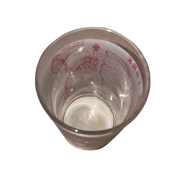 New York State Etched glassware White with Red Writing - Picture 4 of 7